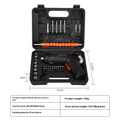 47 PCS 3.6V Electric Screw Driver Rechargeable Household Lithium Electric Drill