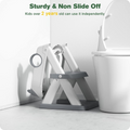 Potty Training Seat, Toddler Toilet Seat for Kids Boys Girls, 2 in1 Potty Training Toilet with Step Stool, 6 Adjustable Height, Splash Guard