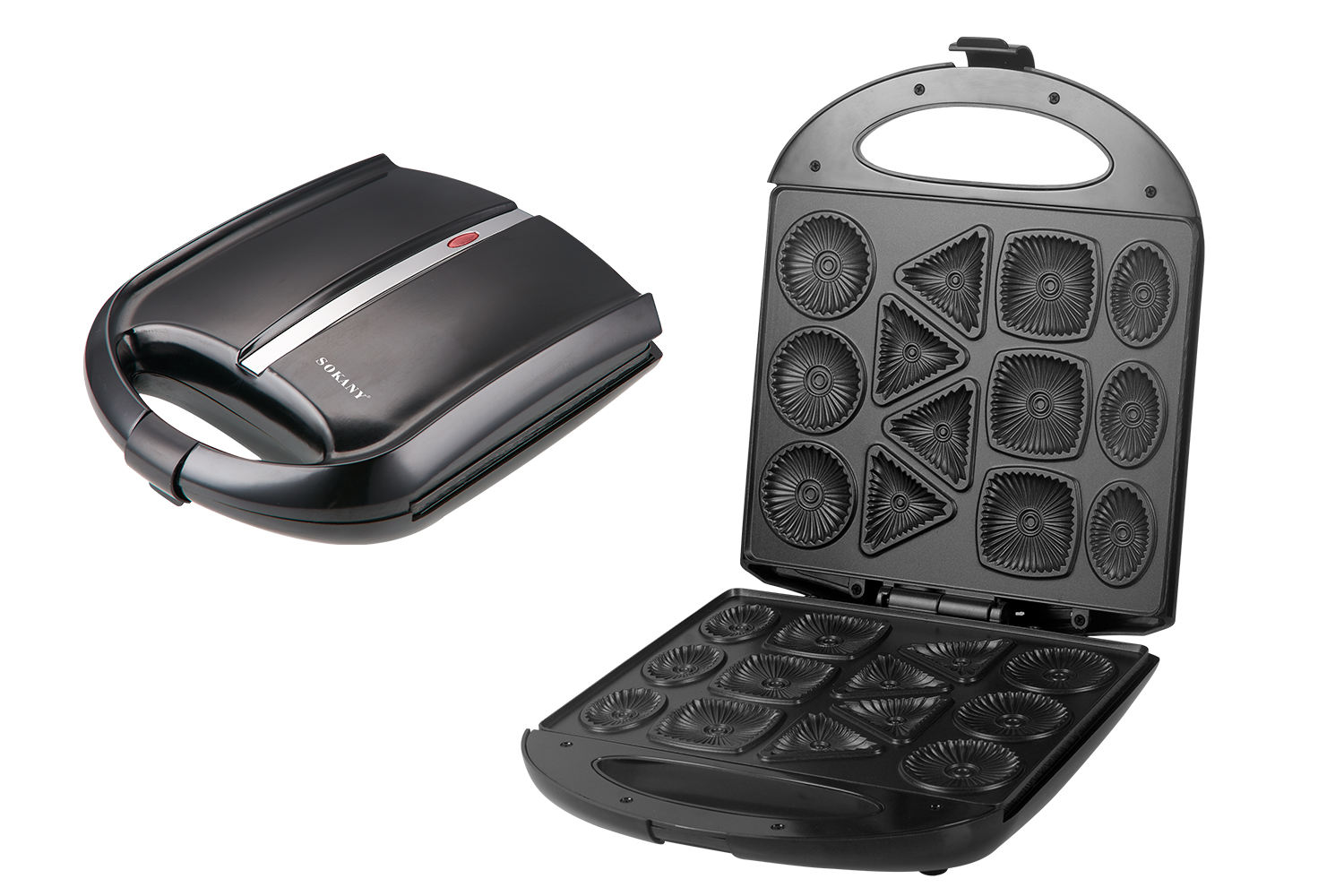 SOKANY Popular Biscuit Maker Non-stick Coated Heating Adjustable Electric Grill Machine Kitchen Nut Maker