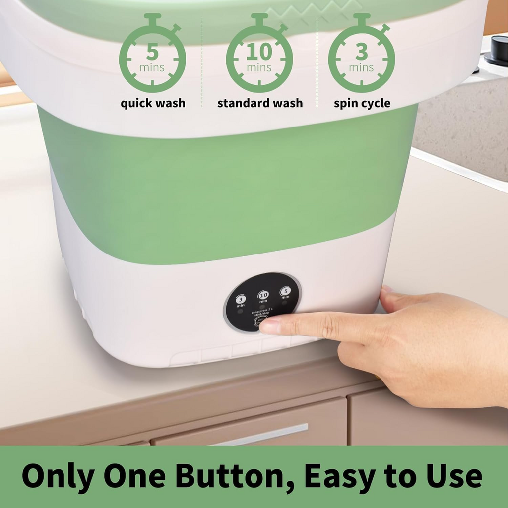 Portable Mini Washing Machine, Upgraded with Spin Basket Laundry Machine, 3 Modes Deep Cleaning for Baby Clothes, Underwear & Socks, Perfect for Apartment, Dorm, Hotel, Travel & Camping