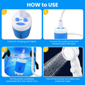 Portable Camping Shower Outdoor Camp Shower Pump,Upgrade Rechargeable Electric Shower Pump with Intelligent Digital Display Multiple Spray Modes for Camping, Hiking, Traveling