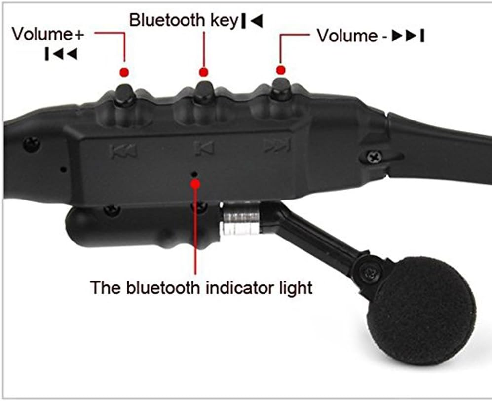 Wireless Bluetooth MP3 Polarized Lenses Music Sunglasses V4.1 Stereo Handfree Headphone for  Smartphone or PC (Black)